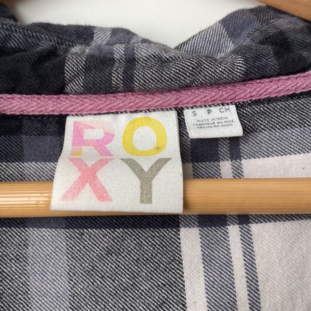 Used Roxy Plaid Shirt Size S - Picture 2 of 4